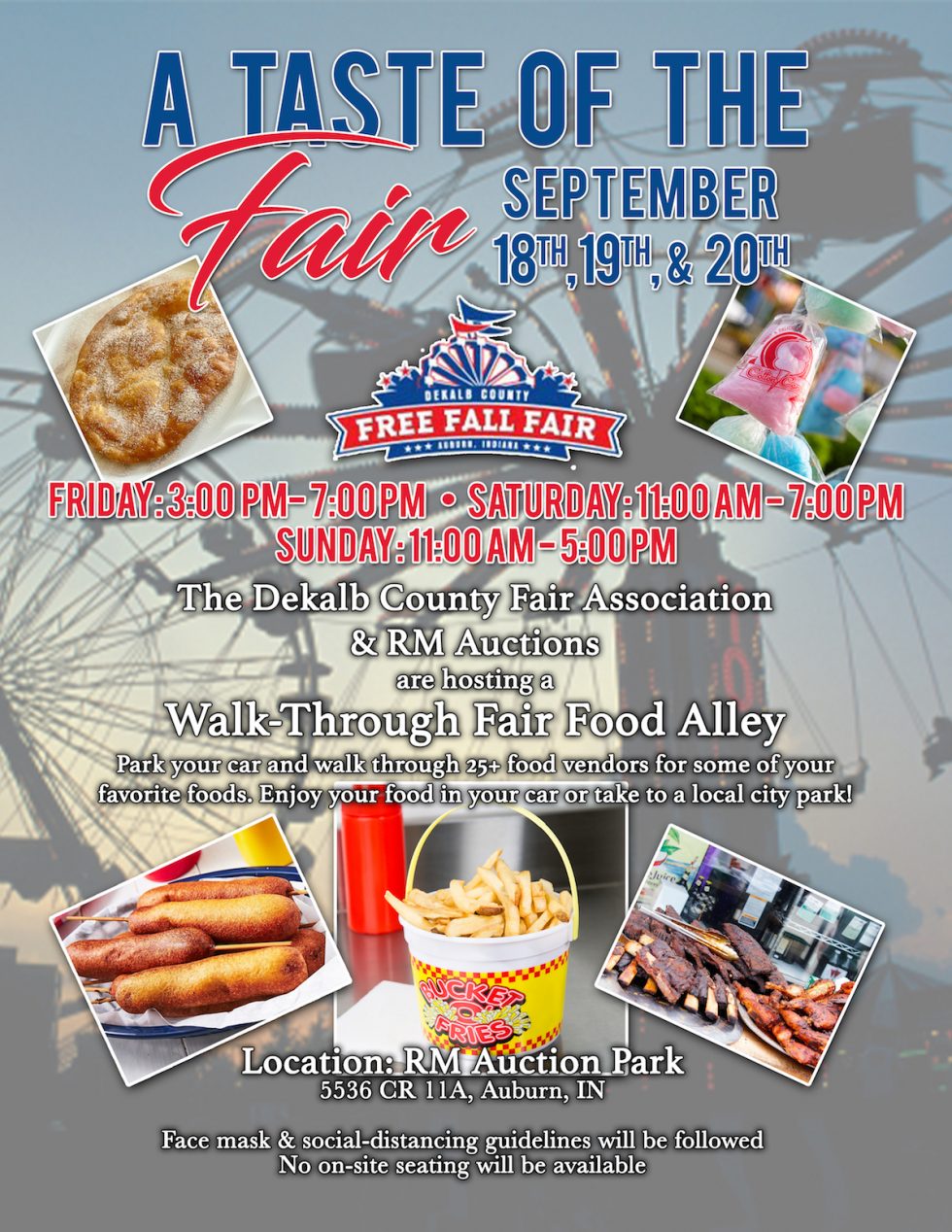 Dekalb County Fair in Auburn, IN September 28 thur October 3, 2020